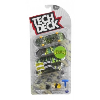 KIT TECH DECK SKATE DE DEDO COM 4 